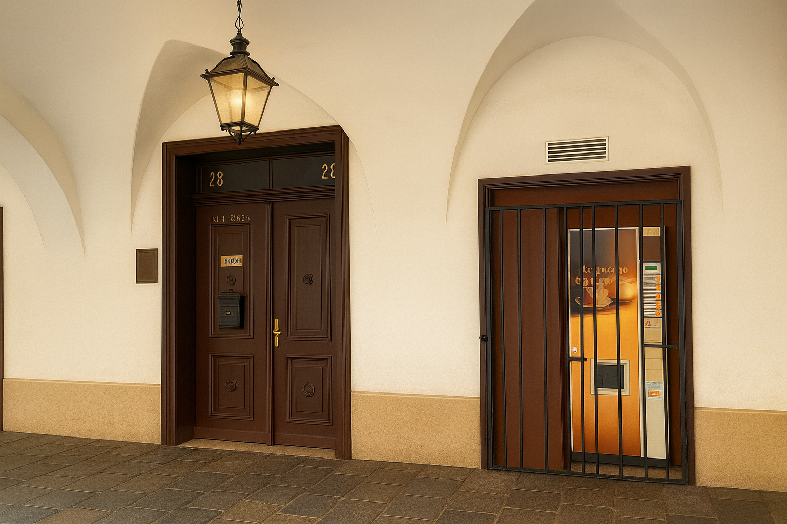 Podloubí u pošty v Lipníku nad Bečvou